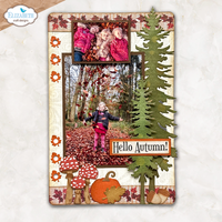 Elizabeth Craft Designs Fall in the Forest Metal Die Set