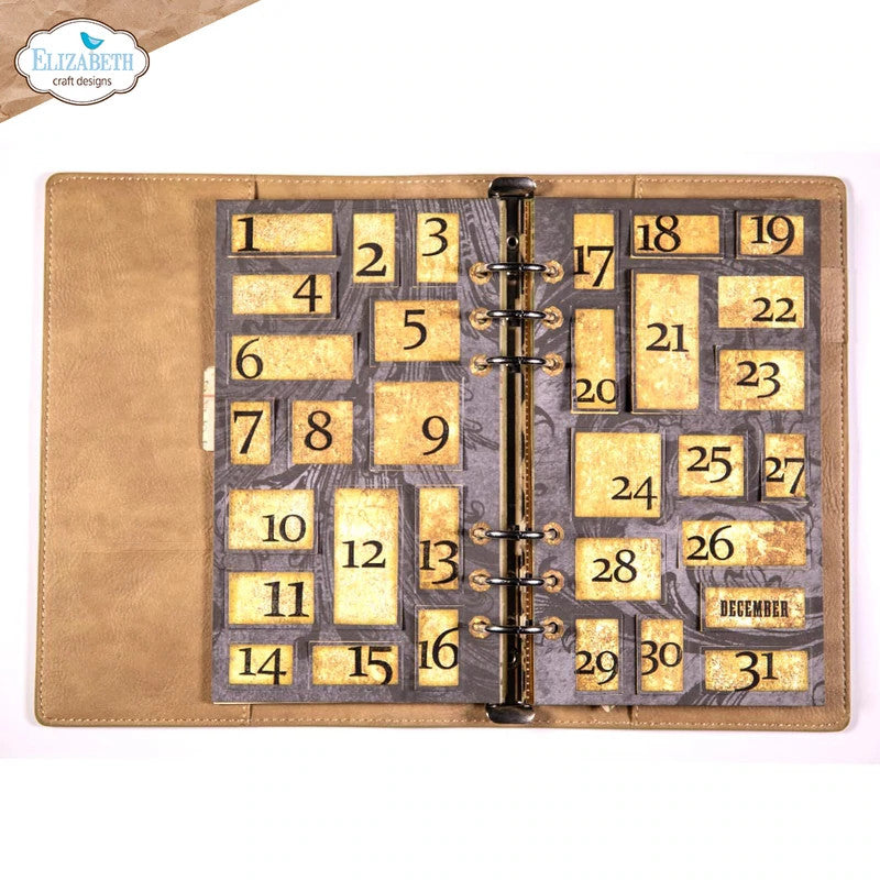 Elizabeth Craft Designs Juego de sellos con números de calendario