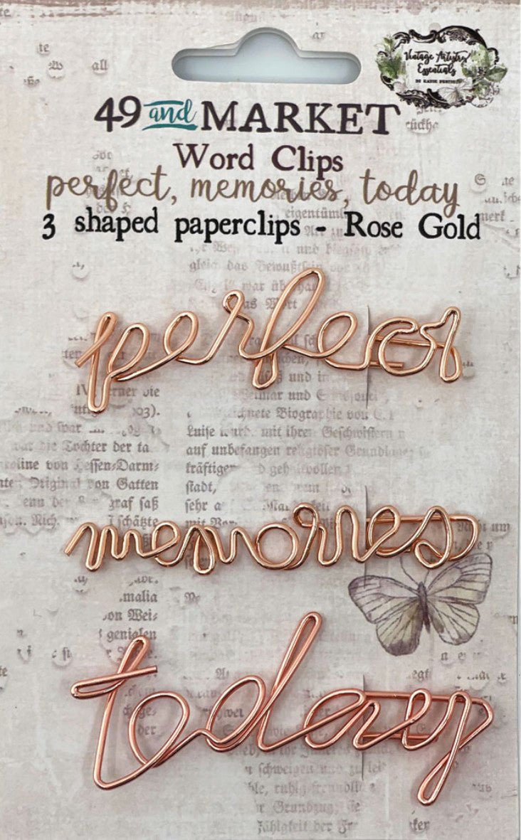 49 &amp; Market Word Clips Rose Gold: Perfect, Herinneringen, Vandaag