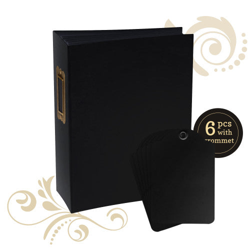 Álbum de bolsillo y etiqueta rectangular negro Graphic 45