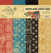 Graphic 45 Come One, Come All! 12” x 12” Patterns & Solids Pad