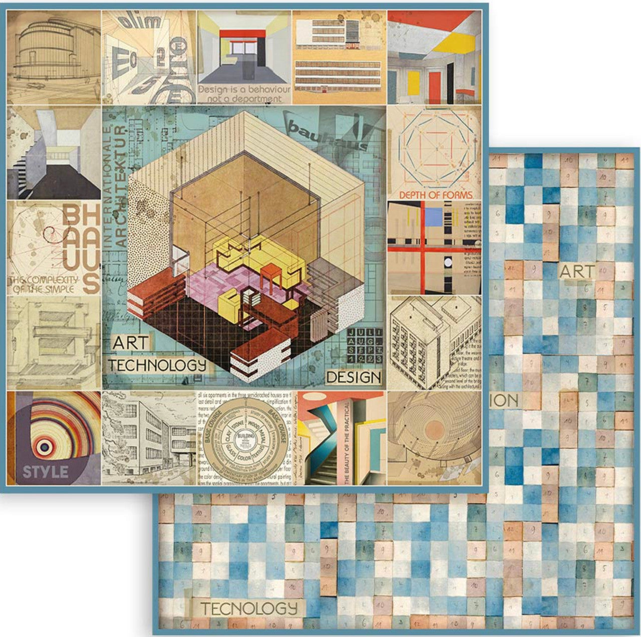 Stamperia Bauhaus 12 "x 12" papiercollectie