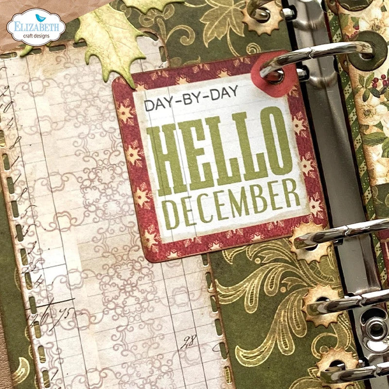 Elizabeth Craft Designs Hola Diciembre Juego de sellos