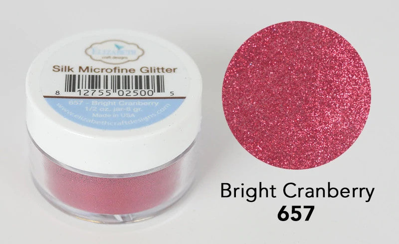 Elizabeth Craft Designs Zijde Microfijne Glitter - Heldere Cranberry 0,5 oz