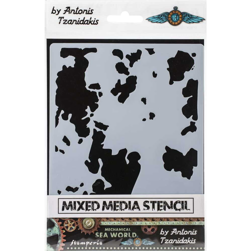 Stamperia Thick Stencil Sea World Rust 2