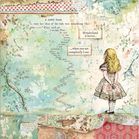 Stamperia Alice Gold 12” x 12” 22 hojas de una cara