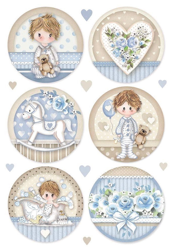 Stamperia A4 Rijstpapier Kleine Jongen