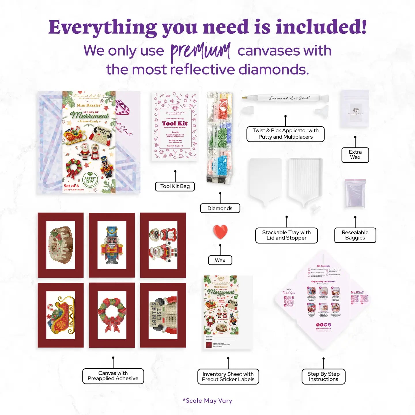 Diamond Art Club Mini Dazzles™ - Season of Merriment (6 Pk)