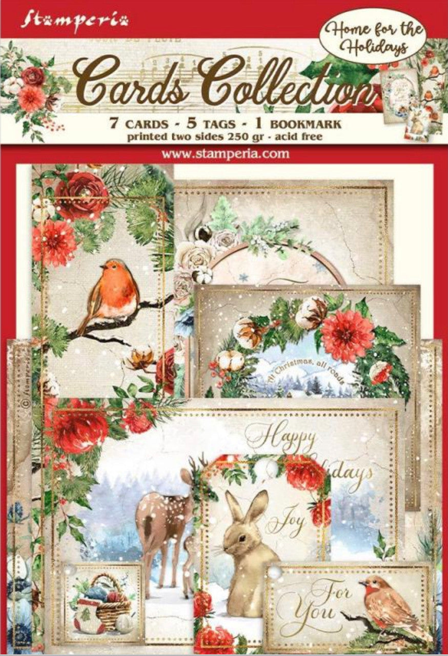 Stamperia Cards Collection - Home for the Holidays