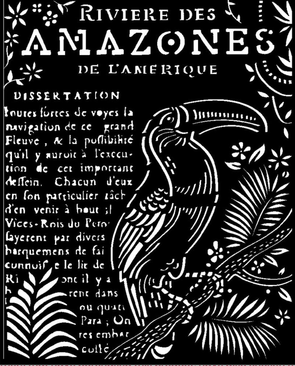 Stamperia Plantilla Gruesa Amazonia Tucán 