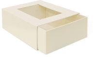 Caja de cerillas Graphic 45 rectangular profunda, color marfil