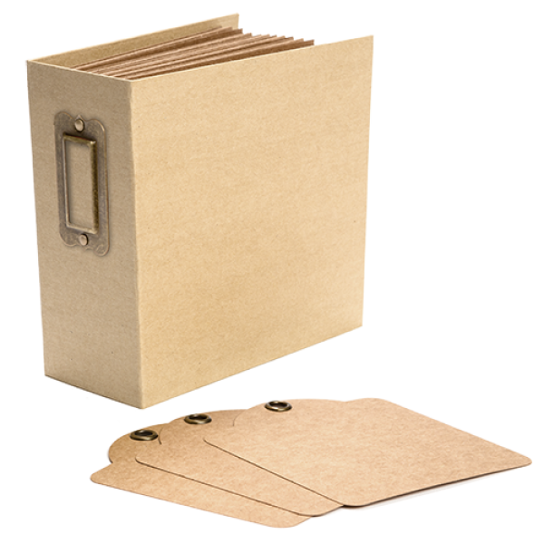 Graphic 45 Square Tag and Pocket Album - Kraft