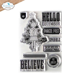 Elizabeth Craft Designs Hola Diciembre Juego de sellos