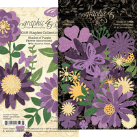 Graphic 45 Flower Assortment - Shades of Purple