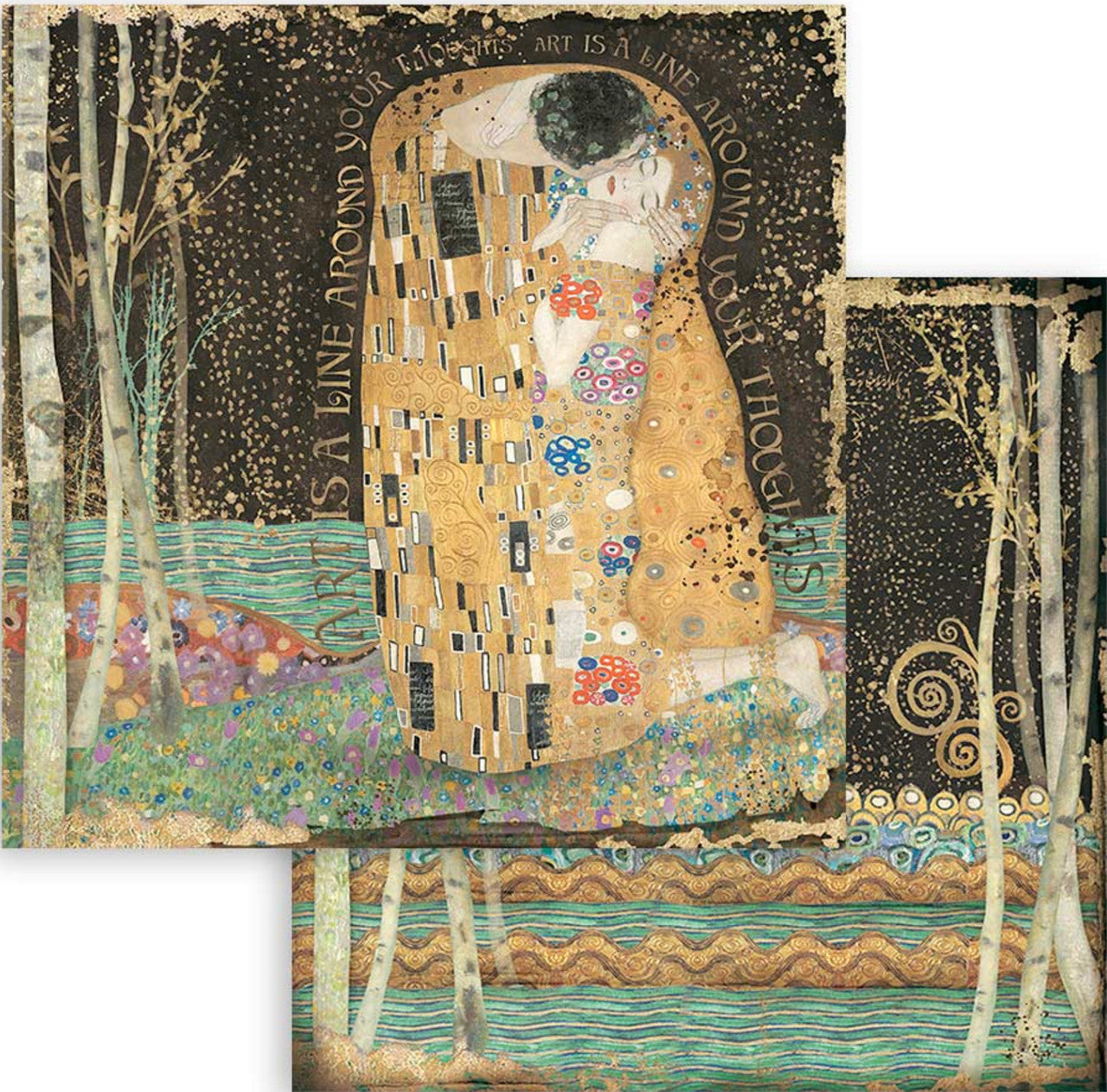 Paquete de papel de doble cara Stamperia (6"x6") - Klimt 