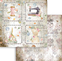 Stamperia Romantic Threads 30 x 30 cm papiercollectie 
