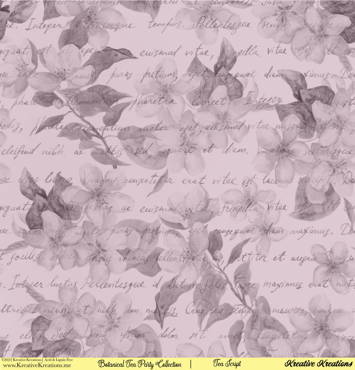 Kreative Kreations Botanical Tea Party Colección de papel de 12" x 12"