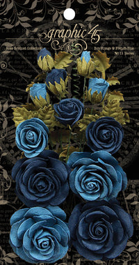 Colección Graphic 45 Bon Voyage y ramo de rosas azules francesas