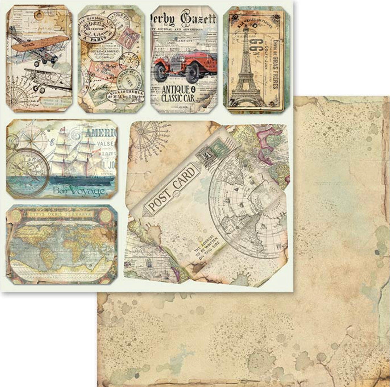 Colección de papel Stamperia Alrededor del Mundo 12” x 12”