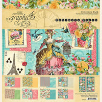 Paquete de colección Graphic 45 Ephemera Queen de 12" x 12"