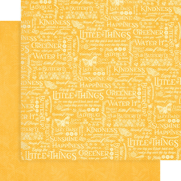 Paquete de colección Graphic 45 Little Things, patrones y sólidos de 12" x 12"