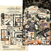 BOOtiful Greetings chipboard pieces tags and frames