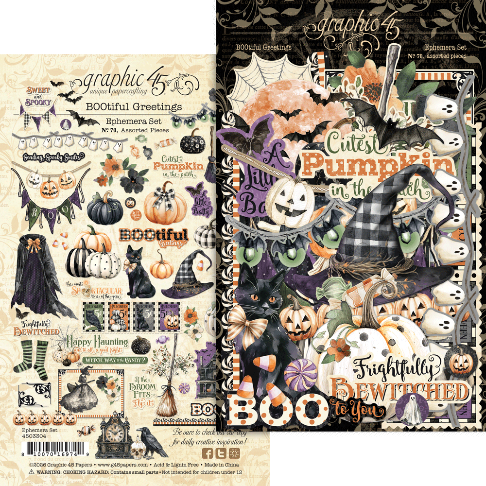 BOOtiful Greetings ephemera assortment