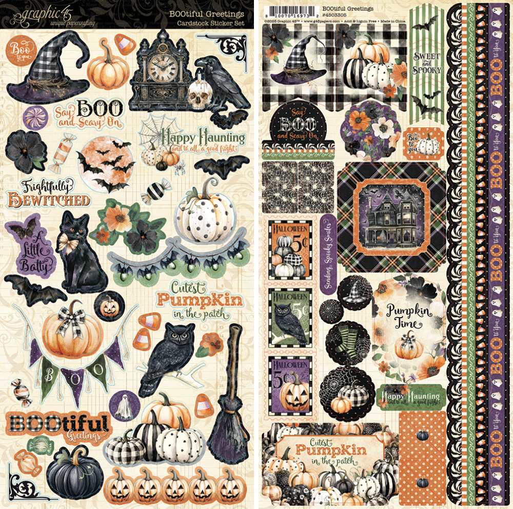 BOOtiful Greetings sticker set