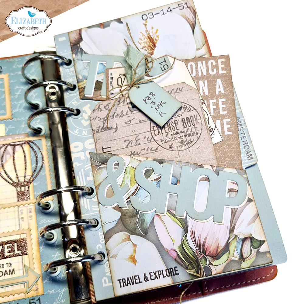 Elizabeth Craft Designs Slanting Library pocket with bag Die