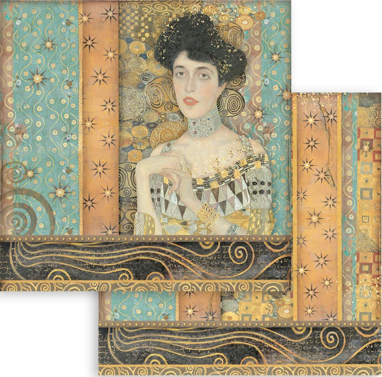 Paquete de papel de doble cara Stamperia (12"x12") - Klimt 