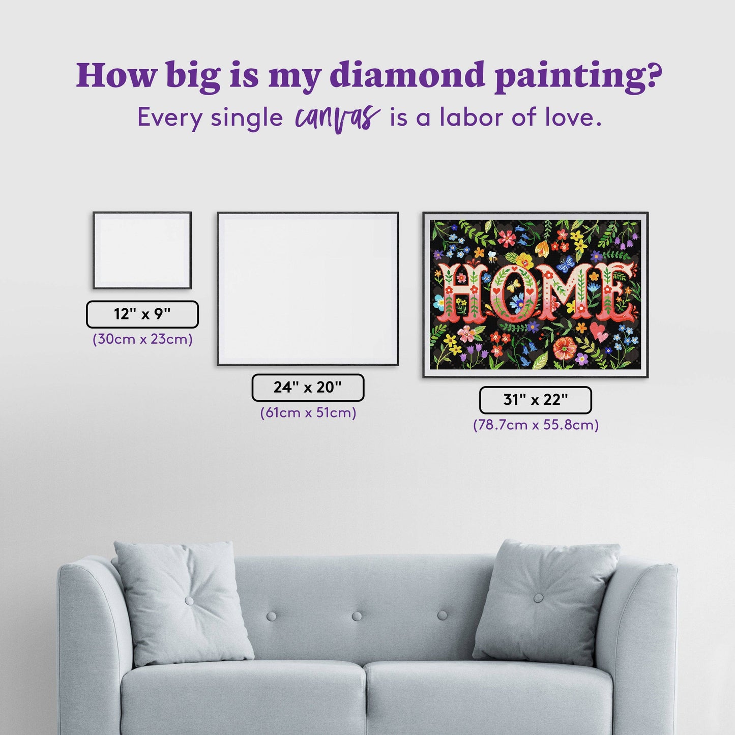 Diamond Art Club SQUARES The Word is Home