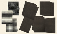 Graphic 45 Check Binder Album with Interactive Pages — Black