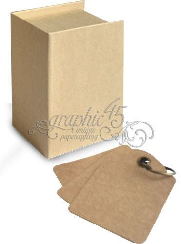 Caja Libro 45 Gráficos Kraft