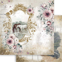 Stamperia 30 x 30 cm romantisch paardenpapierpakket