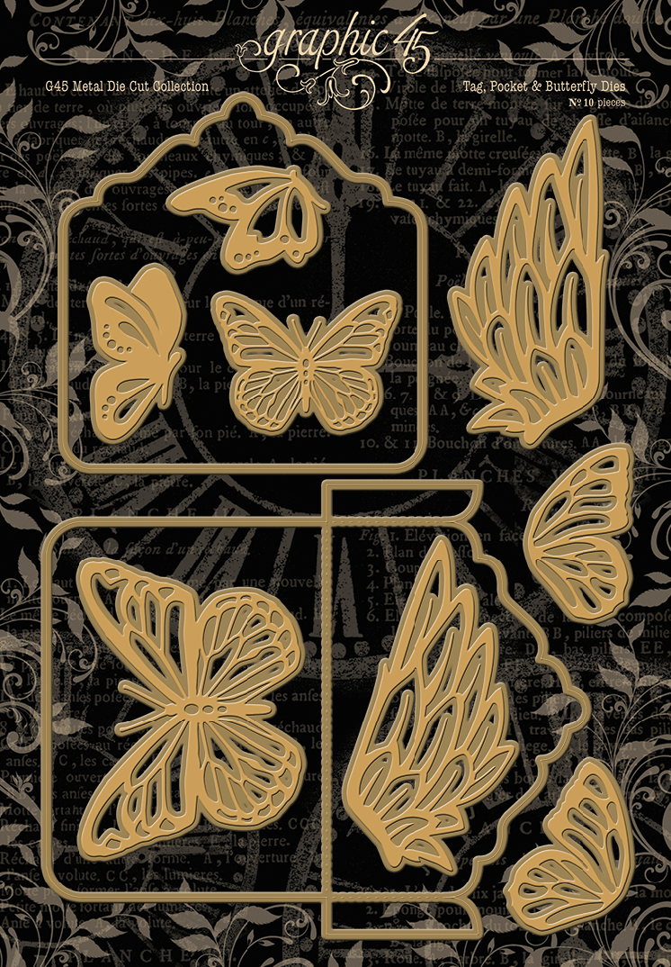 Grafische 45 labelzak en vlinderstansen