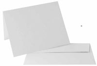 Papieraccenten 4 1/4 x 5 1/2 inch Blanco kaarten en enveloppen Wit 100 lb 50 vellen