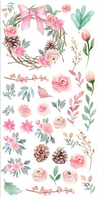 Stamperia Collectables Rosa navideña de 6" x 12" 