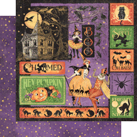 Bloc de papel Graphic 45 Charmed de 8” x 8”
