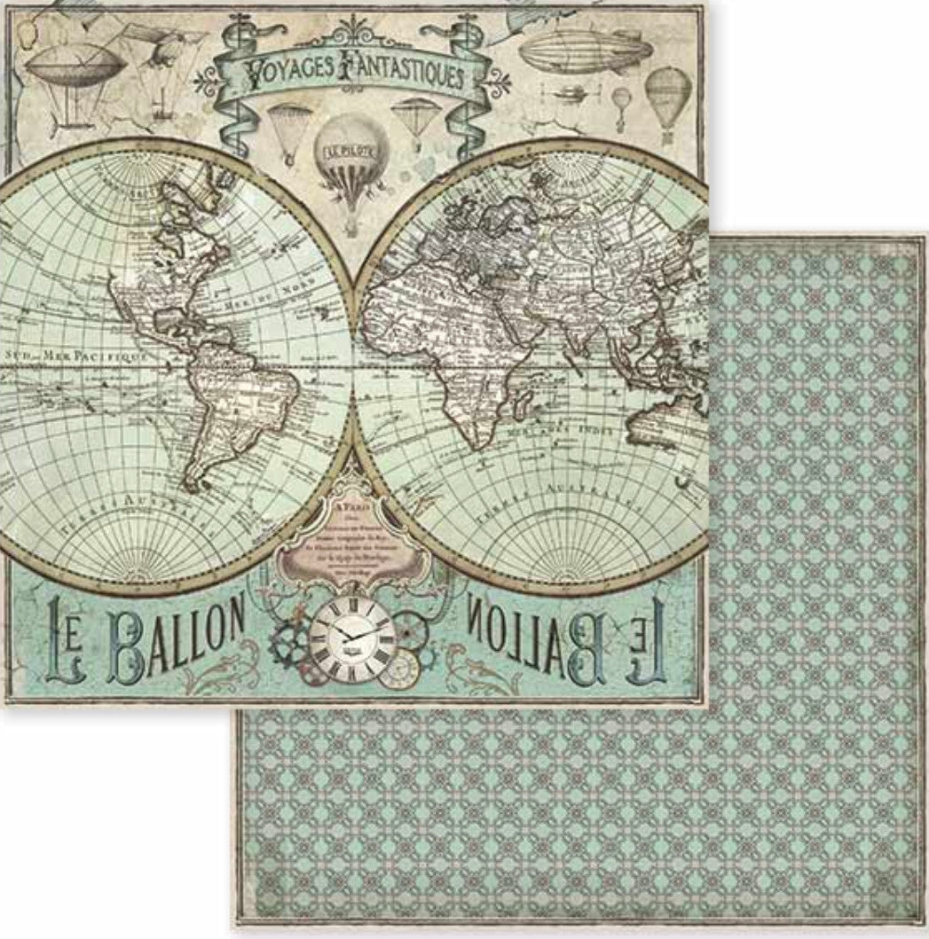 Stamperia Voyages Fantastiques Paquete de papel de 12" x 12"