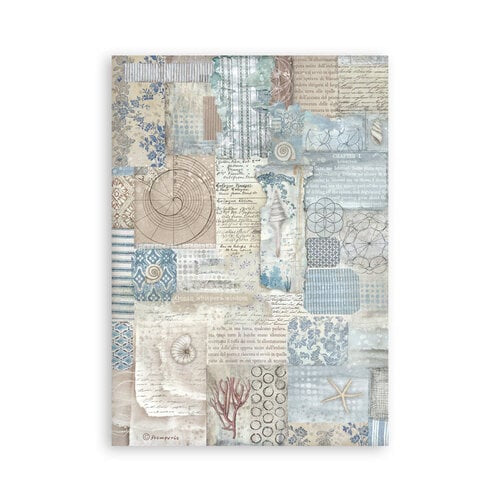 Stamperia Silent Sea Backgrounds A6 Rice Papers (8/Pk)