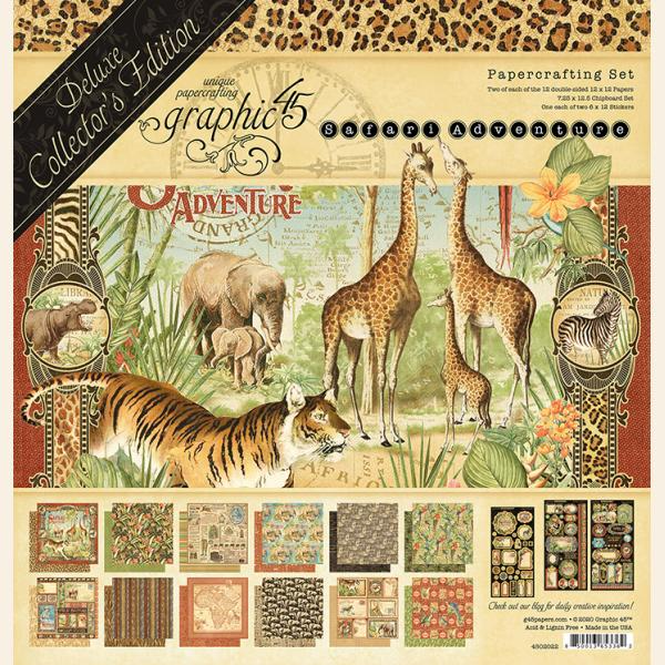 Graphic 45 Safari Adventure Deluxe Collectors Edition 12” x 12”