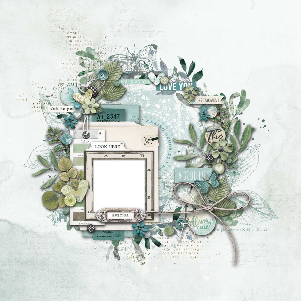 49 AND MARKET Vintage Artistry 12x12 Paper: Tranquility | Serene Moments