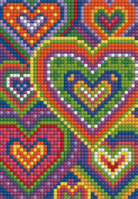 Diamond Dotz Heart Mosaic Greeting Card