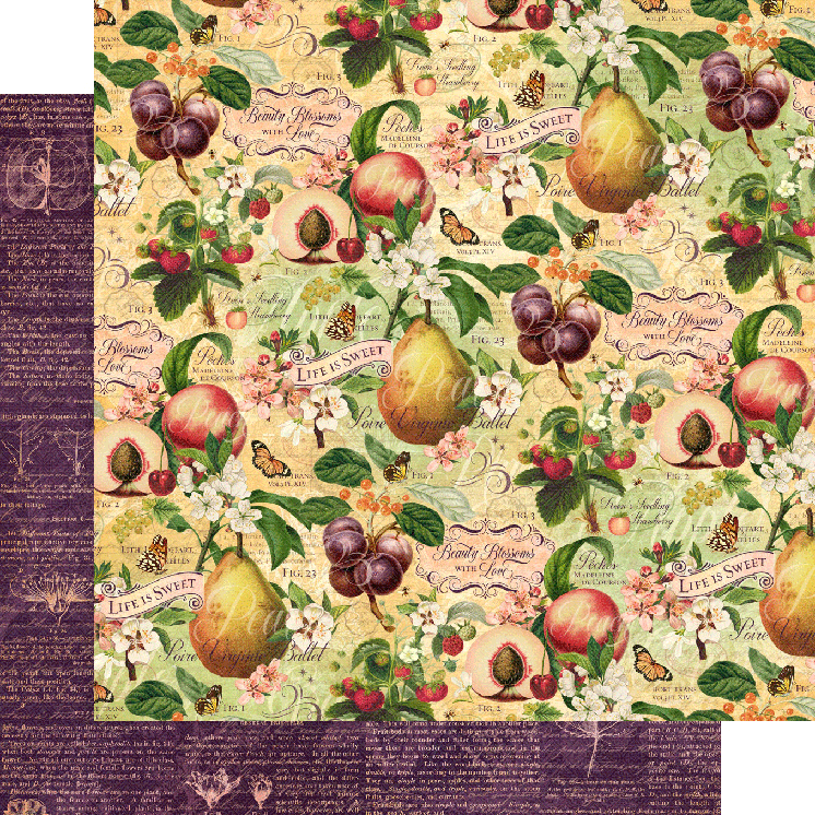 Grafisch 45 Fruit en Flora 8 x 8 papieren blok