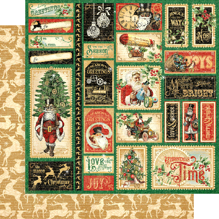 Paquete de colección Graphic 45 Christmas Time 12” x 12”