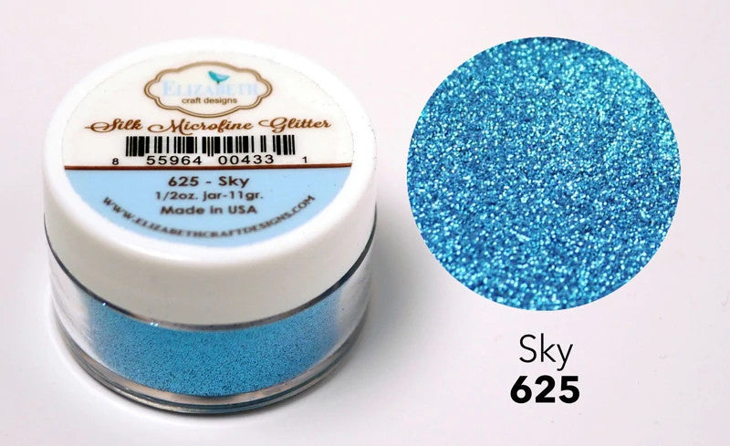 Elizabeth Craft Designs Silk Microfine Glitter - Sky 0.5oz