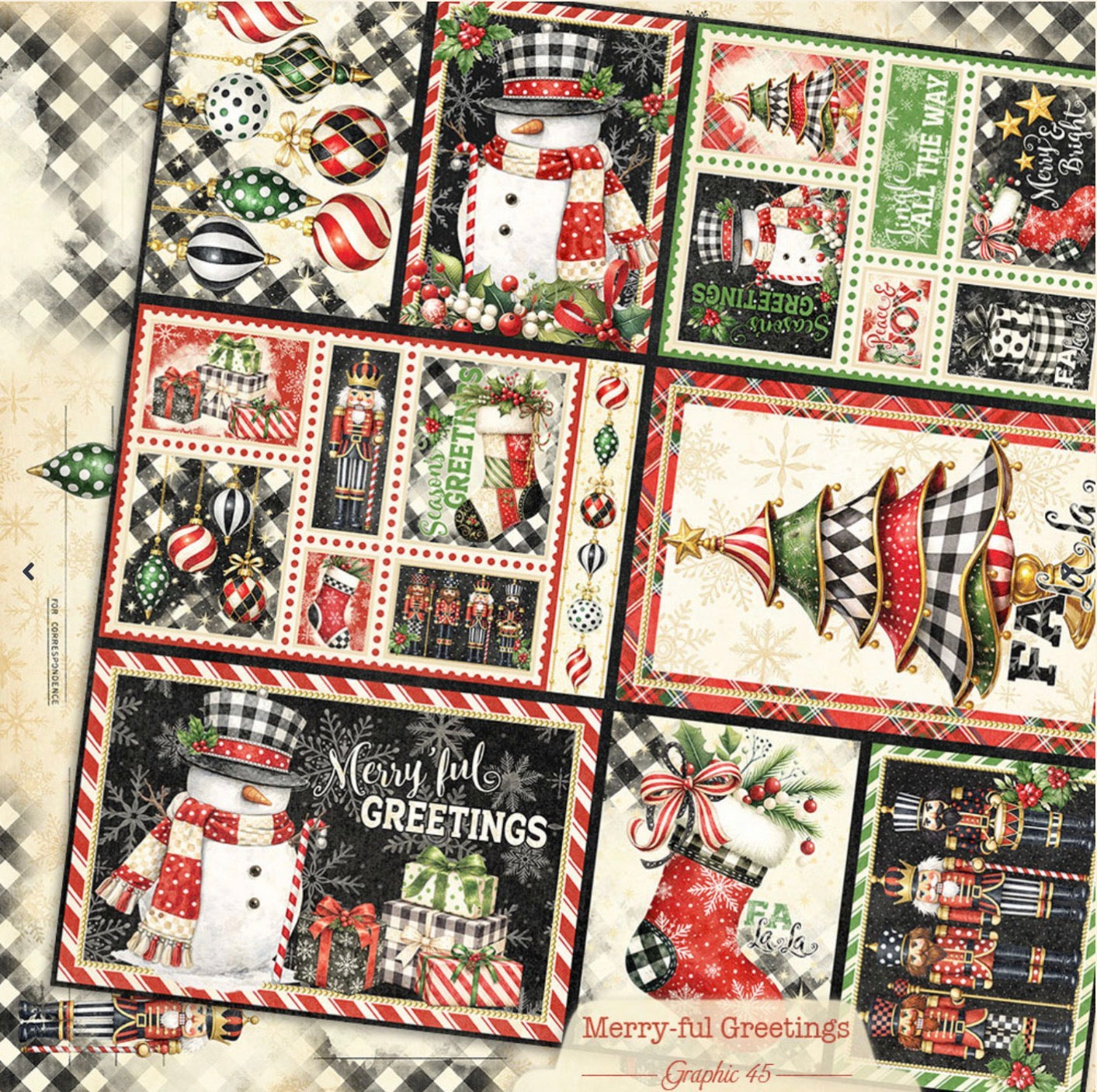 Graphic 45 Merry-ful Greetings 8” x 8” Collection Pack