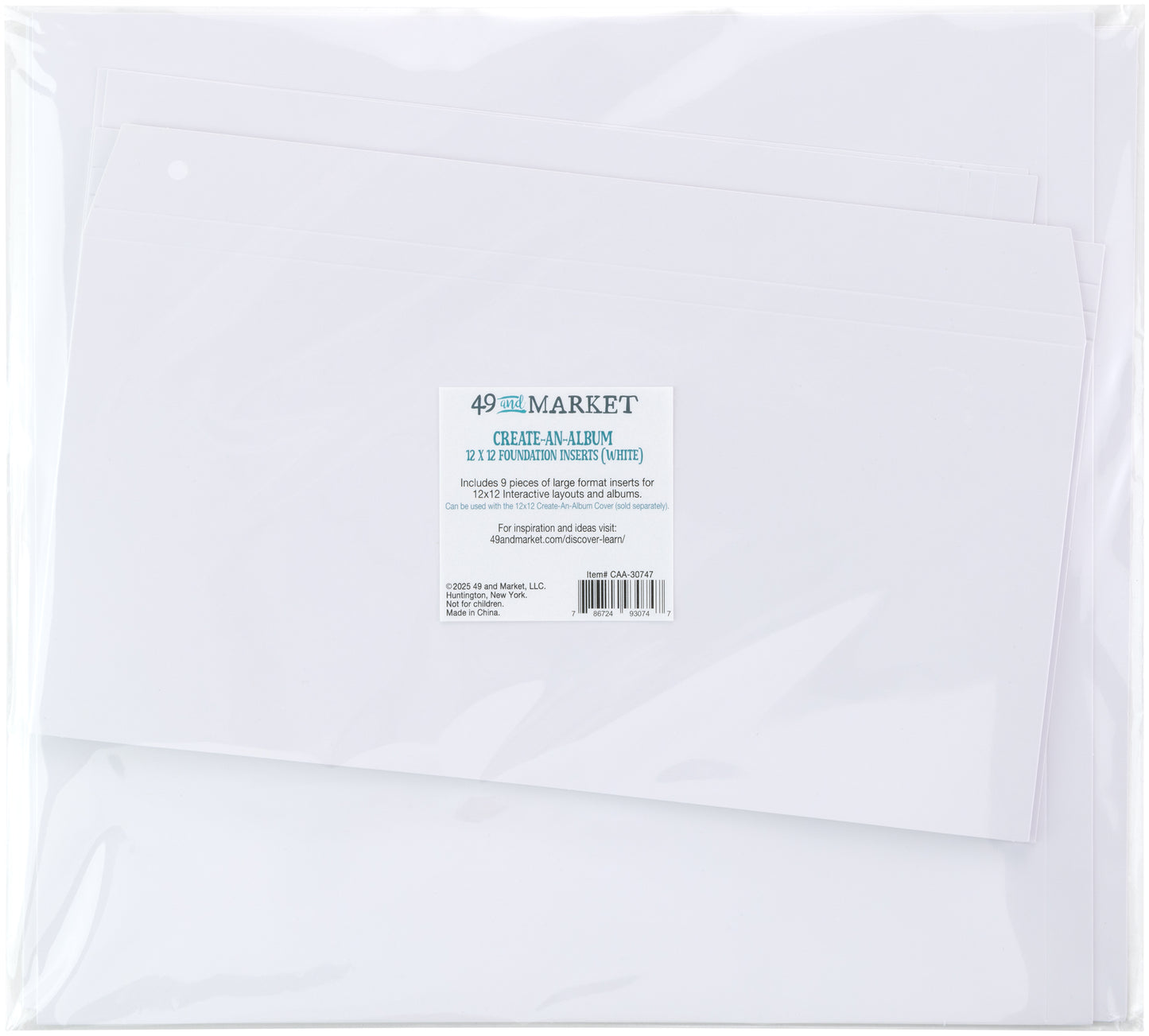 49 and Market Create An Album Foundation Inserts 12” x 12” - White