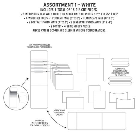 49 and Market Create An Album Inserts 6x8 Assortment 1 - White