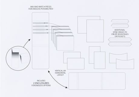 49 and Market Create An Album Inserts 6x8 Assortment 1 - White